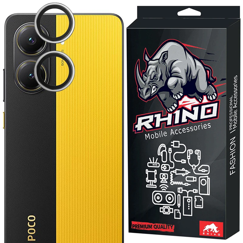 محافظ لنز دوربین راینو مدل رینگی مناسب برای گوشی موبایل شیائومی Poco X7 Pro