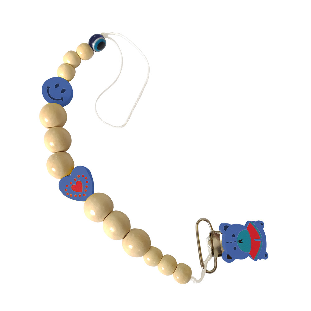 زنجیر پستانک مدل خرس و قلب و چشم نظر