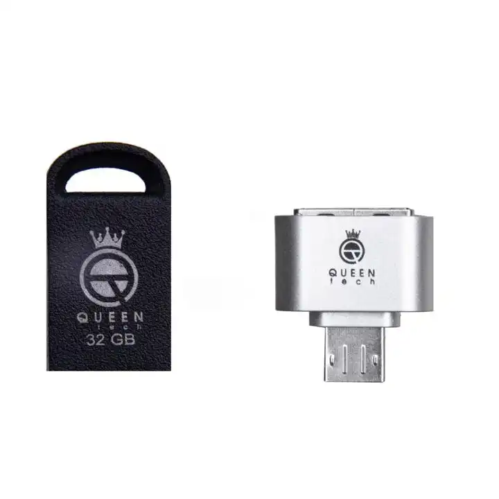 فلش مموری کوئین تک مدل FACT PLUS ظرفیت 32 گیگابایت به همراه مبدل OTG