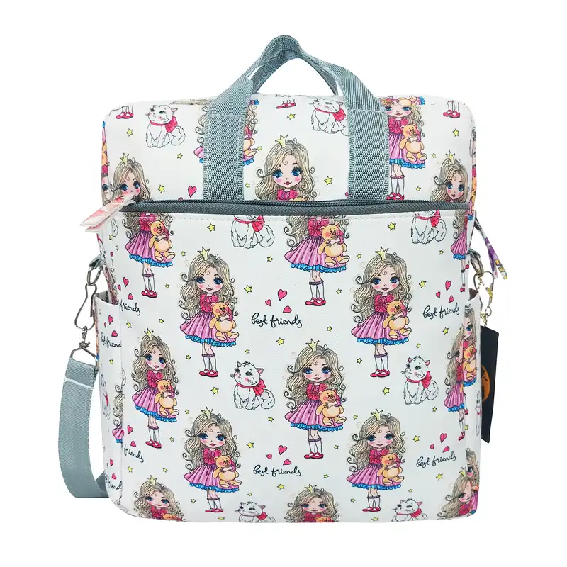 کیف لوازم کودک سیی مدل دختر پرنسس و گربه کد 226.2