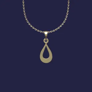 گردنبند طلا 18 عیار زنانه مدوپد مدل اشک کد Y2-1-1007