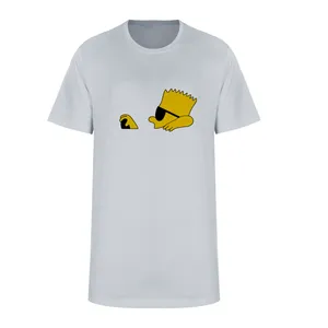 تی شرت آستین کوتاه زنانه مدل سیمپسون  کد L320 رنگ طوسی