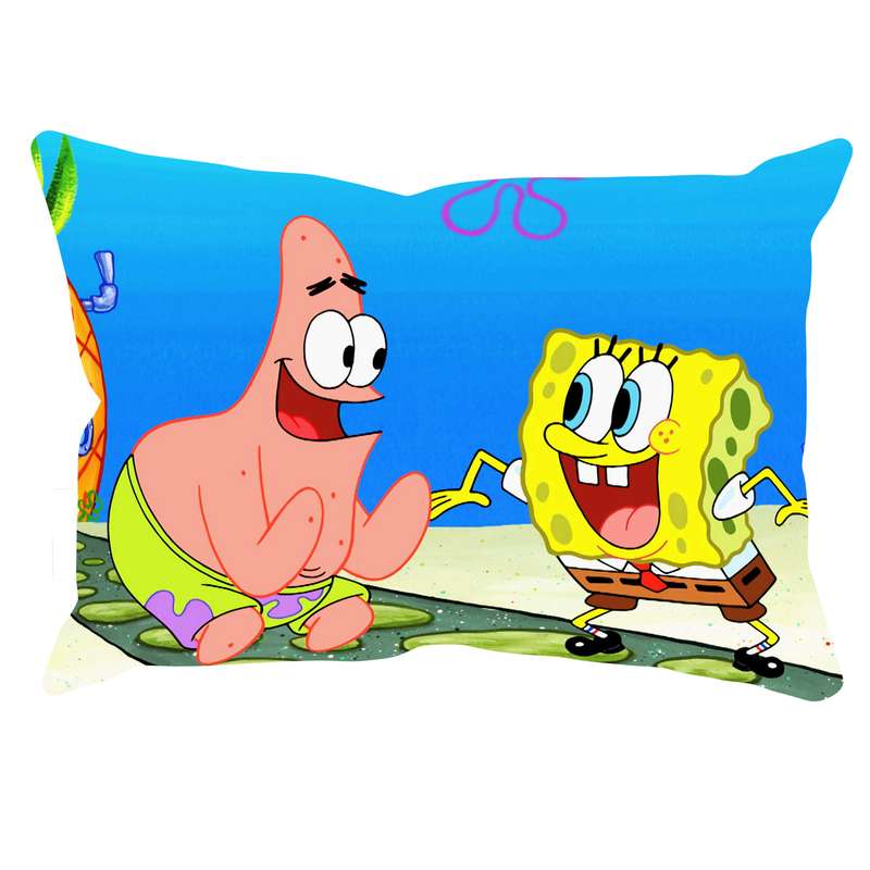 رو بالشی مدل باب اسفنجی دورو طرح دار کد 90236