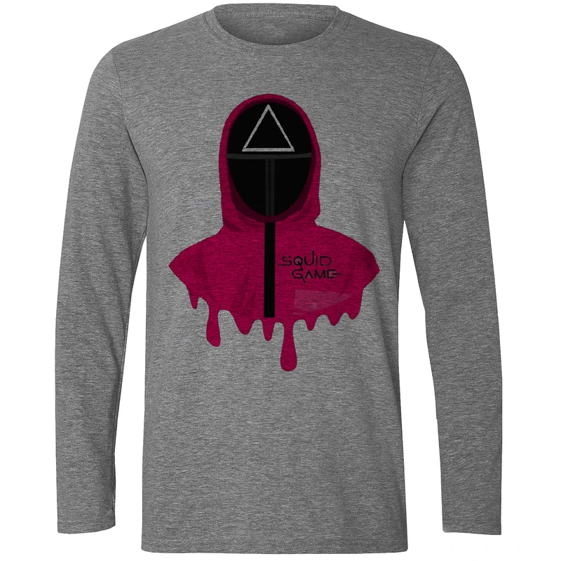 تی شرت آستین بلند مردانه مدل بازی مرکب W317