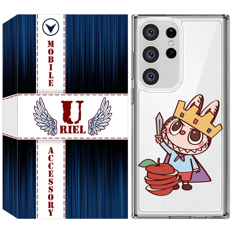 کاور یوریل مدل Clear کد 120 طرح لبوبو مناسب برای گوشی موبایل سامسونگ Galaxy S23 Ultra