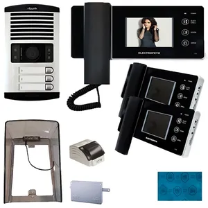 دربازکن تصویری الکتروپیک مدل FD/1086/3/1196/Black سه واحدی به همراه محافظ صفحه نمایش
