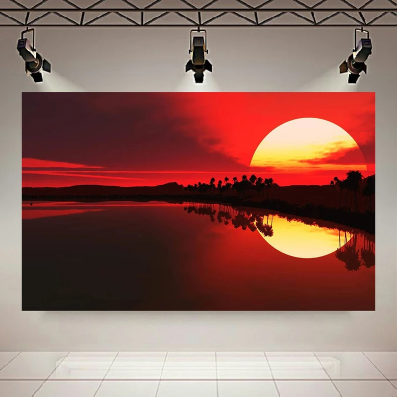 تابلو بوم طرح طبیعت مدل غروب کد AR31215