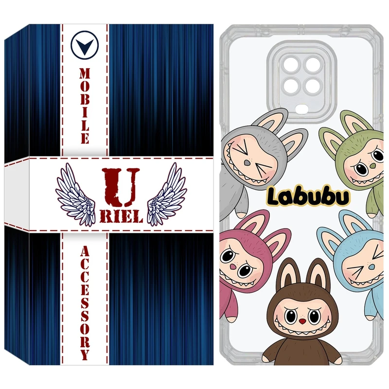 کاور یوریل مدل Clear کد 102 طرح لبوبو Labubu مناسب برای گوشی موبایل شیائومی Redmi Note 9S / Note 9 Pro / Note 9 Pro Max