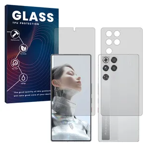 Glass Hydrogel model Matte Screen Protector for ZTE nubia RedMagic 11 Pro (China) mobile phone along with the back protector