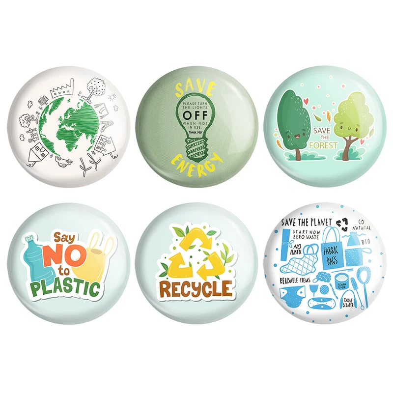 مگنت خندالو طرح محیط زیست کد 1658B مجموعه 6 عددی