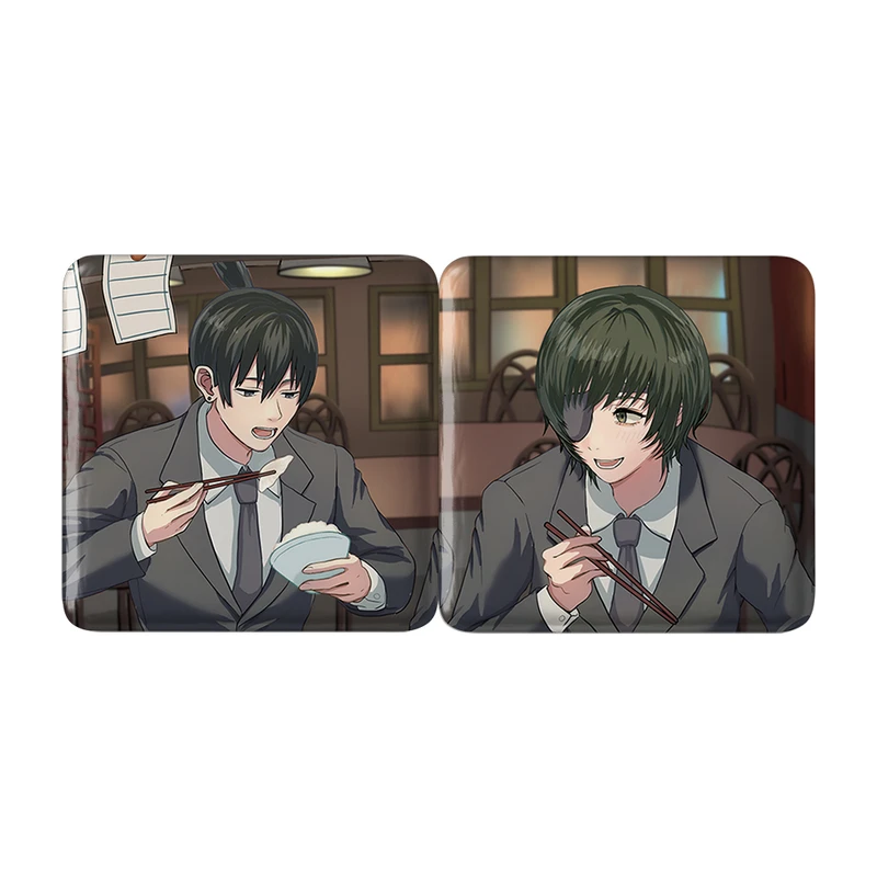 مگنت خندالو مدل آکی و هیمنو انیمه مرد اره ای Chainsaw Man کد A148 مجموعه 2 عددی