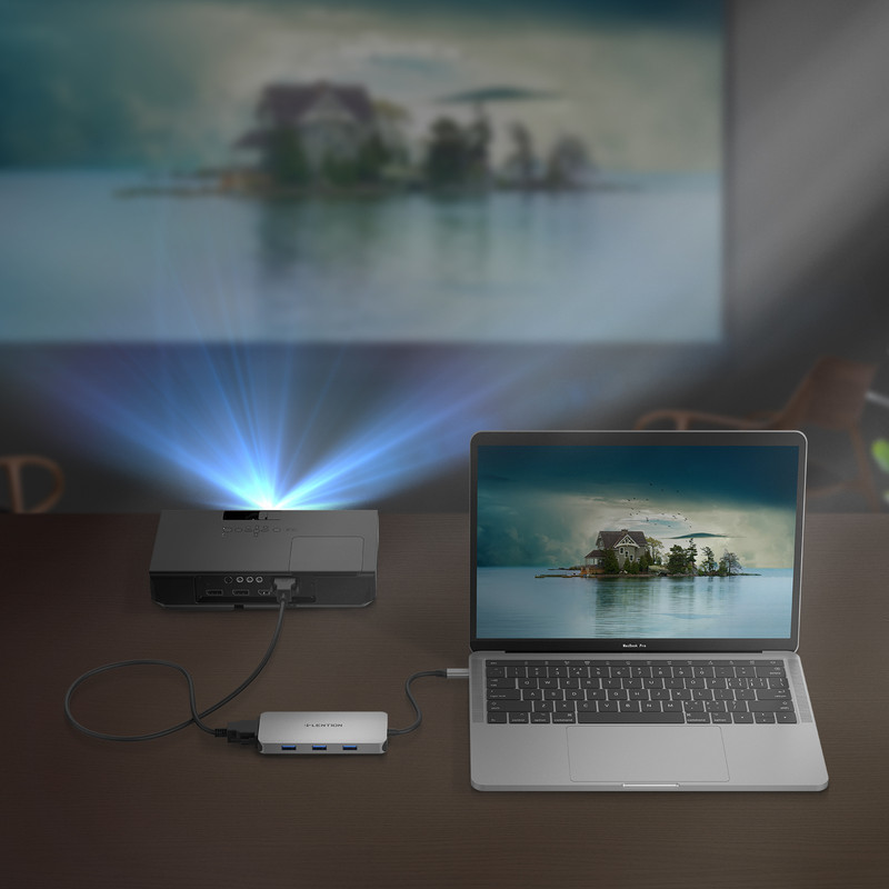 هاب 8 پورت USB-C لنشن مدل CE55 3