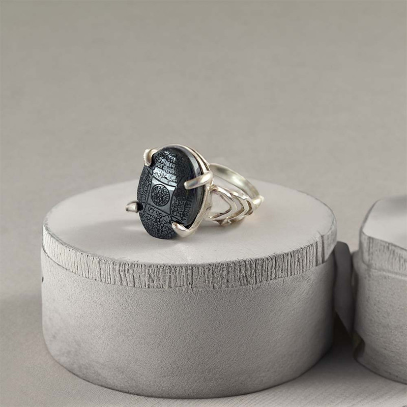 انگشتر نقره زنانه ملک زیور مدل چهار قل حدید کد 26