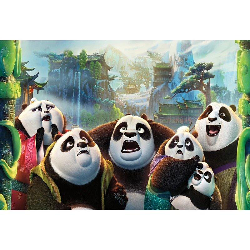 تابلو شاسی کودک مدل کارتون پاندای کونگ فو کار T6150