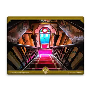 کاشی اطلس آبی طرح عمارت باغچه جوق و استان آذربایجان غربی مدل T5514