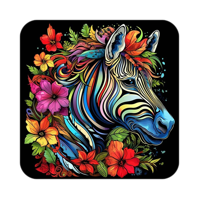 زیر لیوانی کاکتی طرح حیوانات رنگی مدل mp26391