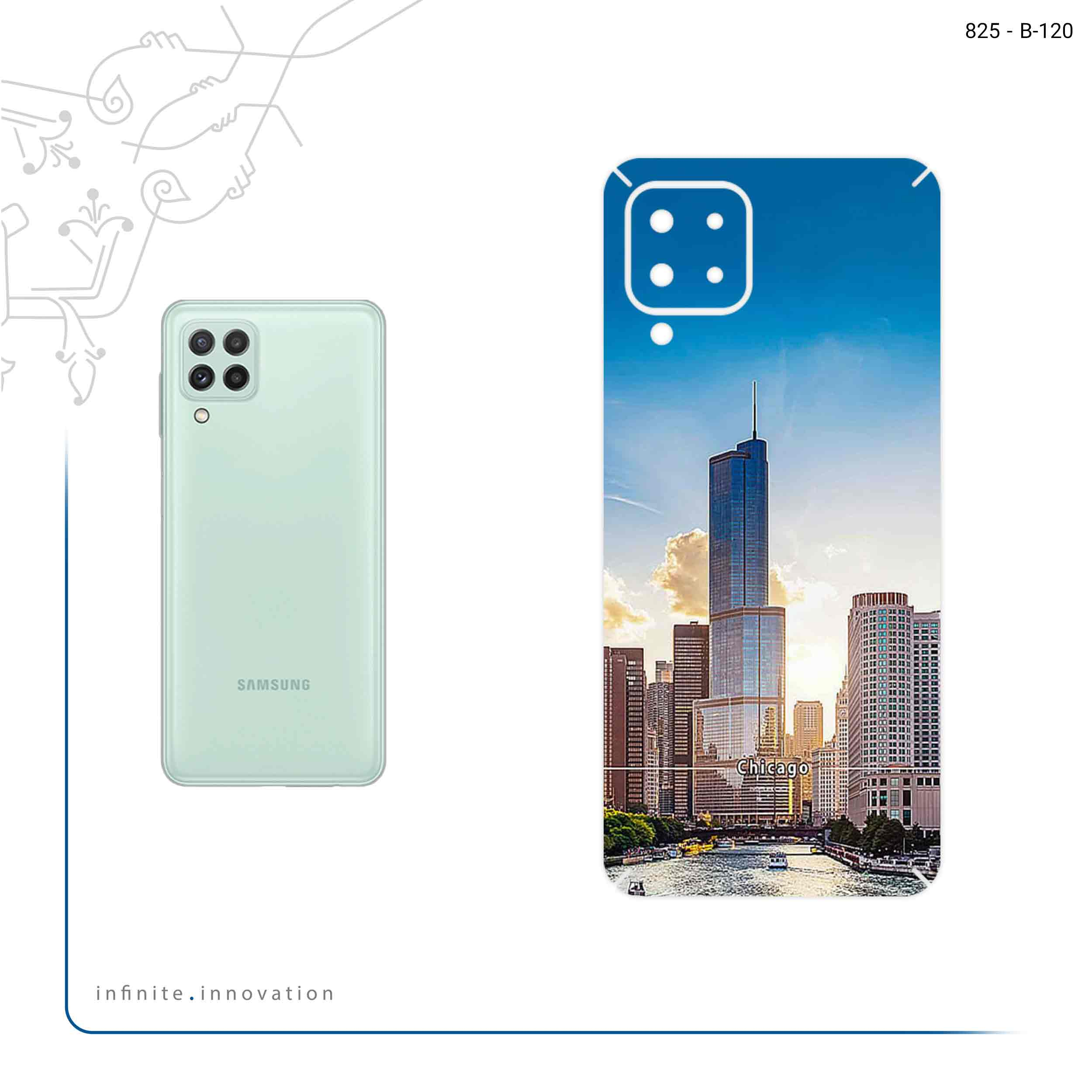 برچسب پوششی ماهوت مدل City of Chicago مناسب برای گوشی موبایل سامسونگ Galaxy A22 4G