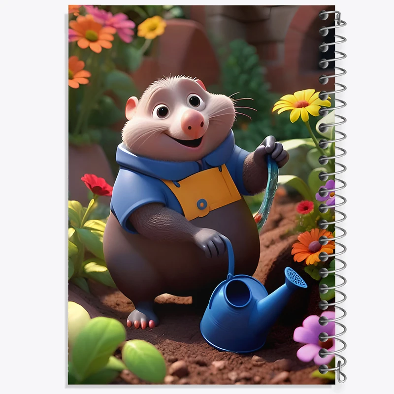 دفتر مشق 100 برگ خندالو طرح موش کور کیوت کد F7789