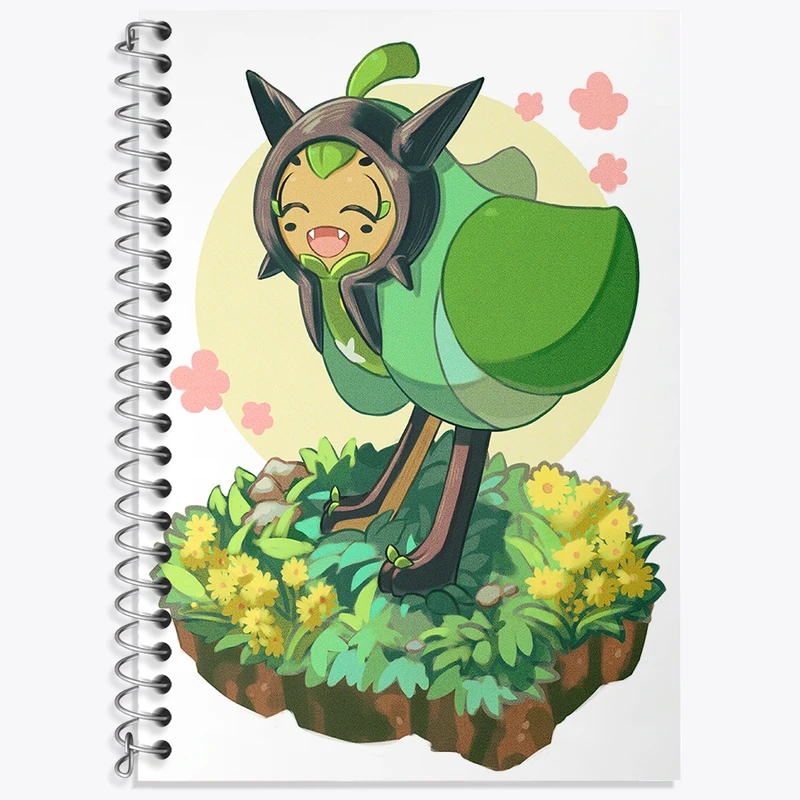 دفتر زبان 50 برگ خندالو مدل دو خط طرح بازی پوکمون (pokemon) کد 32744