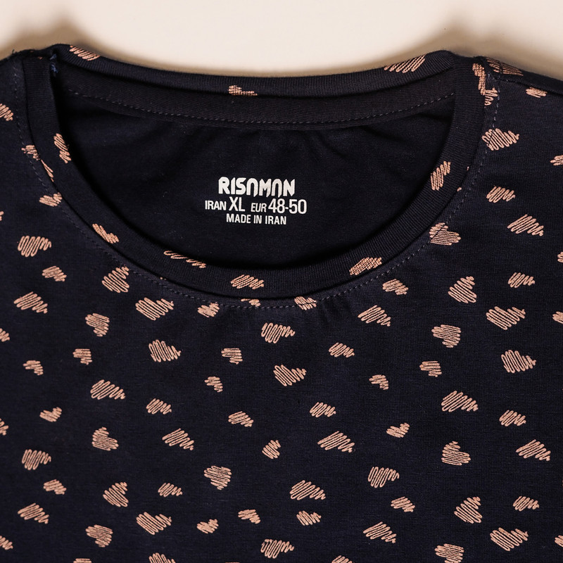 ست تی شرت و شلوار زنانه مدل آناهیتا رنگ سرمه ای