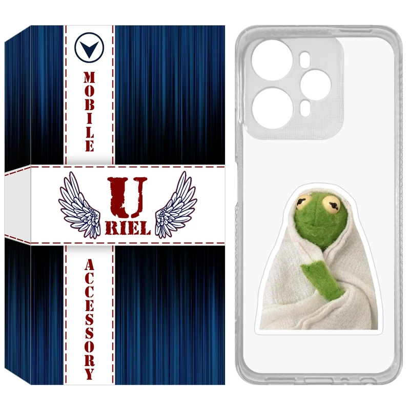 کاور یوریل مدل Clear کد 82 طرح قورباغه مناسب برای گوشی موبایل وکال V1 / V1 Plus