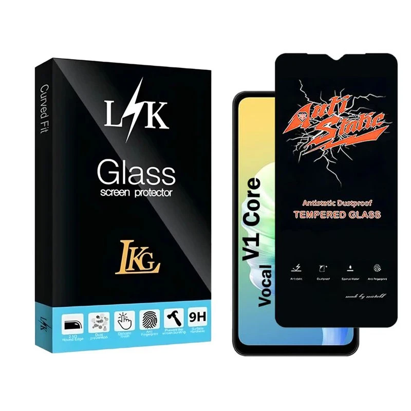 محافظ صفحه نمایش شیشه ای ال کا جی مدل Anti-LK مناسب برای گوشی موبایل وکال V1 Core