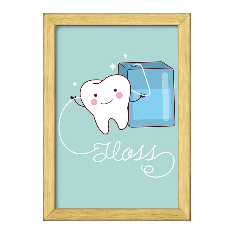 تابلو خندالو طرح دندان و دندان پزشکی کودکانه کد 36770