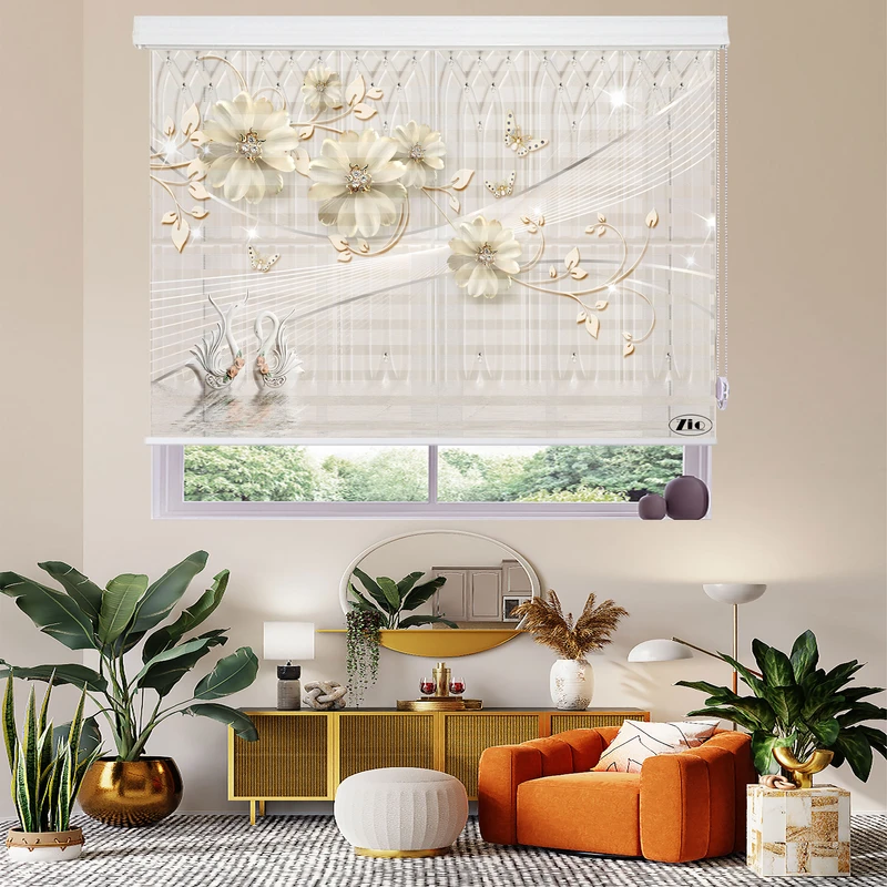 پرده زبرا زیو مدل 3D-1052 سایز 100x200 سانتی متر