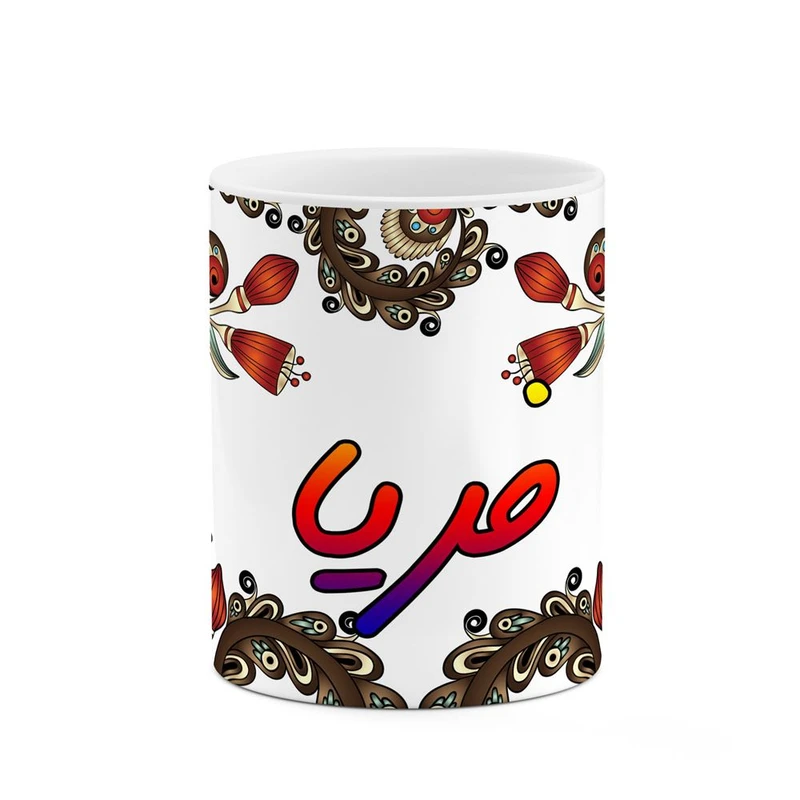 ماگ کاکتی مدل اسم فریا طرح سنتی گل و بته کد mgh46418