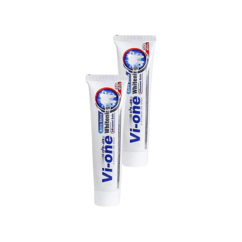 خمیر دندان وی وان مدل Whitening 3D حجم 130 میلی لیتر مجموعه 2 عددی