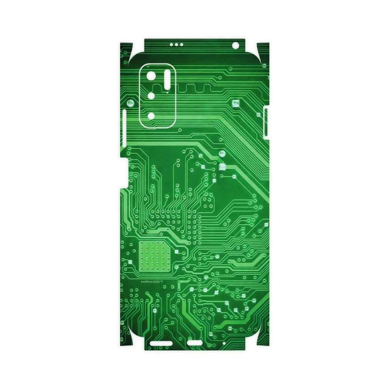 برچسب پوششی ماهوت مدل Green-Printed-Circuit-Board-FullSkin مناسب برای گوشی موبایل شیائومی Redmi Note 10 5G