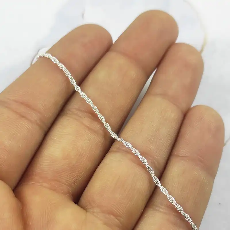 زنجیر نقره زنانه سلین کالا مدل طنابی کد 4