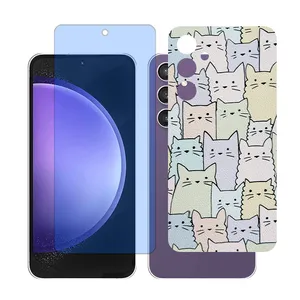 Glass together model blue cut screen protector suitable for Samsung Galaxy S23 FE mobile phone with back cover sticker