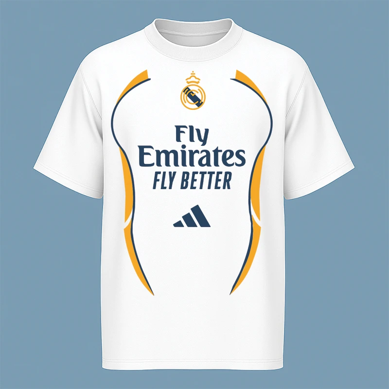 تی‌شرت آستین کوتاه مردانه مدل کیت رئال مادرید V24 