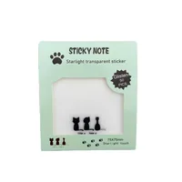 کاغذ چسب دار مدل استیک نوت شفاف شاین دار پیشی ها
