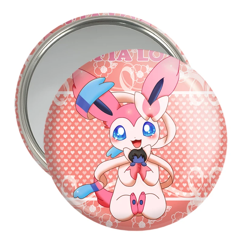 آینه جیبی خندالو مدل سیلوئون انیمه پوکمون  کد 17316