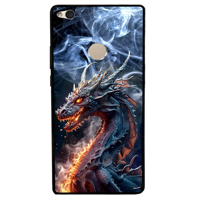 کاور مگافون طرح اژدها مدل 7453 مناسب برای گوشی موبایل آنر 8 Lite        