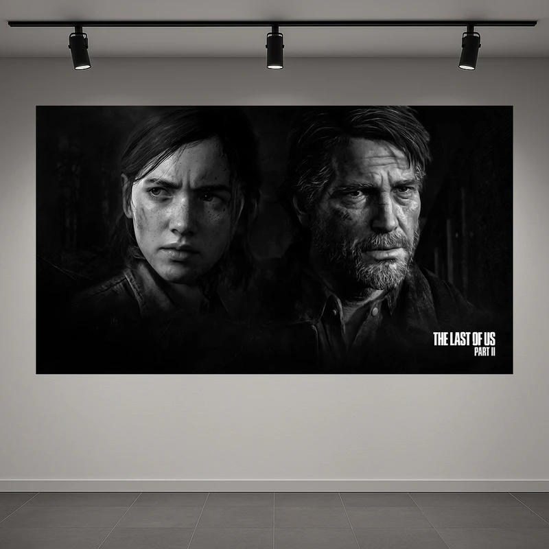 پوستر پارچه ای طرح مخمل  the last of us مدل II کد AR3061727