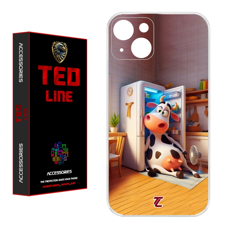 کاور تدلاین طرح گاو کد 1168 مناسب برای گوشی موبایل اپل Iphone 13 / 14