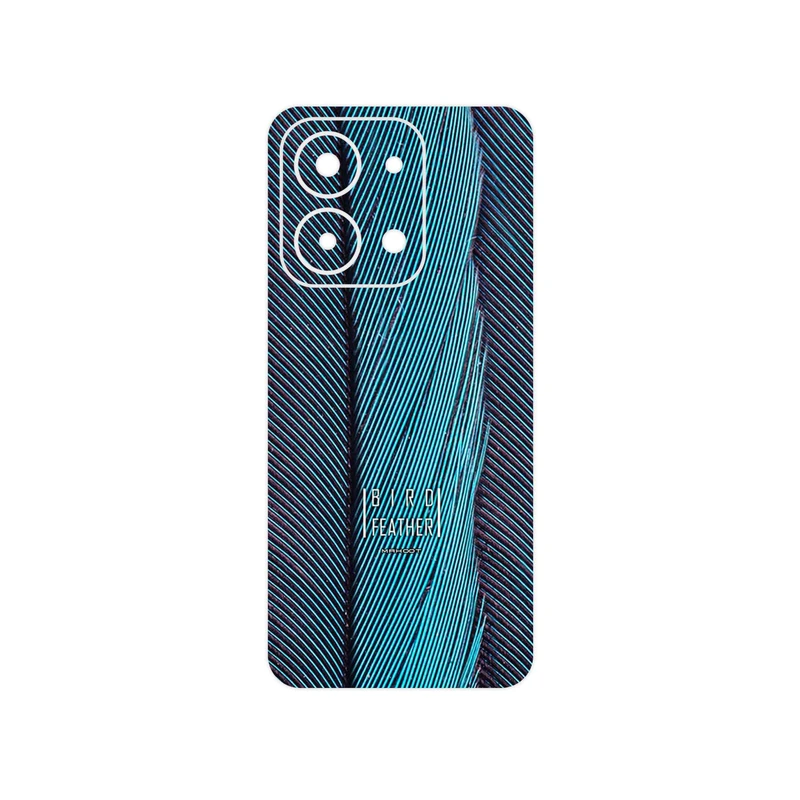 برچسب پوششی ماهوت مدل Turquoise feathers مناسب برای گوشی موبایل شیائومی Redmi 15C 4G