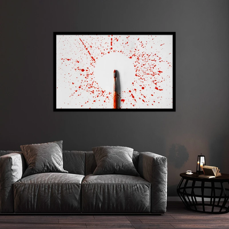 تابلو بکلیت طرح قلم نقاشی و قلمو مدل  B-bu2532