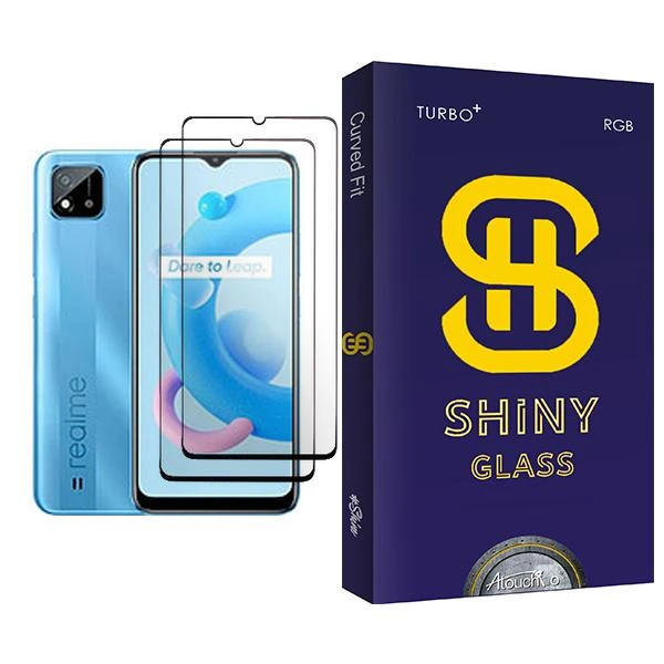 محافظ صفحه نمایش آتوچبو مدل Shiny Glass MIX002 مناسب برای گوشی موبایل ریلمی C20 بسته دو عددی