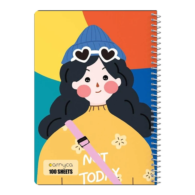 دفتر مشق 100 برگ سیمی کارنیکا طرح دختر مینیمال Minimalist Girl کد 87275