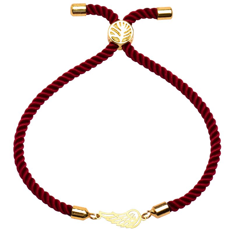 دستبند طلا 18 عیار زنانه کرابو طرح پر مدل Kr1777 -  - 1