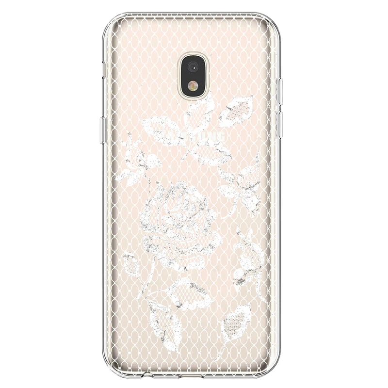 کاور مگافون طرح گل مدل C43-W مناسب برای گوشی موبایل سامسونگ Galaxy J7 Pro / J730
