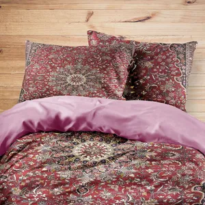 سرویس روتختی مدوپد طرح فرش بیجار لچک و ترنج مدل C-bijar35 یک نفره 4 تکه