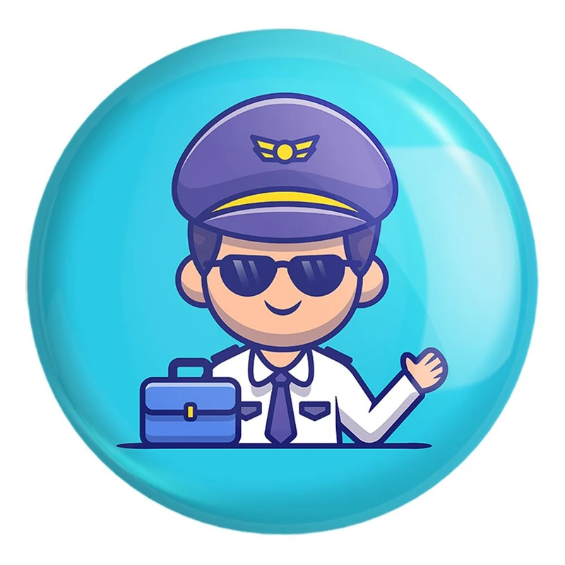 پیکسل خندالو طرح خلبان کد 29371 مدل بزرگ