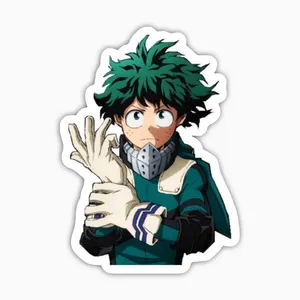 استیکر لپ تاپ و موبایل بووم طرح انیمه My Hero Academy مدل Deku1 کد BM104 