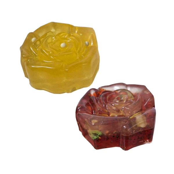 صابون تزیینی مدل گل معطر رز و خاویار مجموعه 2 عددی