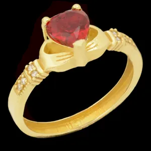 انگشتر طلا 18 عیار زنانه طلای مستجابی مدل دست و قلب کد 670186